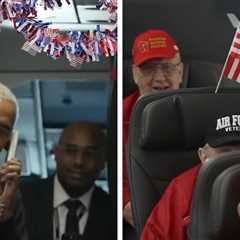 Barack Obama Surprises Plane Full of Veterans on Trip To Washington D.C.