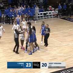 Seven women’s basketball players ejected in wild melee as depleted West Virginia downs Duke