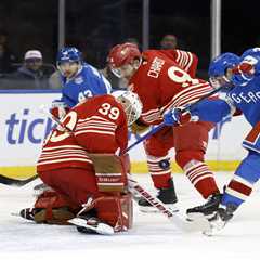 Woeful Rangers offense wastes goalie’s throwback outing in loss to Red Wings that ends win streak