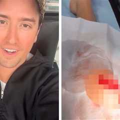 Big Time Rush's Logan Rushed to Hospital After Slicing Open Knee Onstage, See Pic