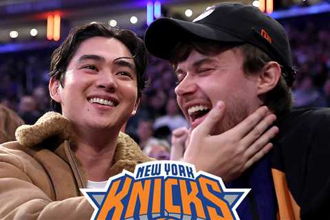 'Summer I Turned Pretty' Costars Sean Kaufman, Christopher Briney Kiss at Knicks Game