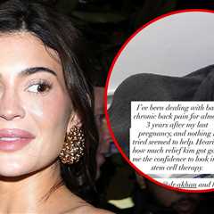 Kylie Jenner Says She Underwent Stem Cell Therapy for Chronic Back Pain