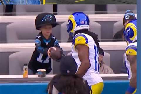 Matthew Stafford’s wife Kelly tracked down young fan to land record-breaking ball