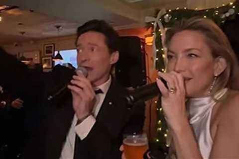 Hugh Jackman, Kate Hudson Celebrate Gotham Awards Win With Karaoke Duet