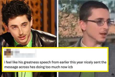 Timothée Chalamet's Divisive Interview About His “Top-Tier” Acting Has Seemingly Been Deleted After ..