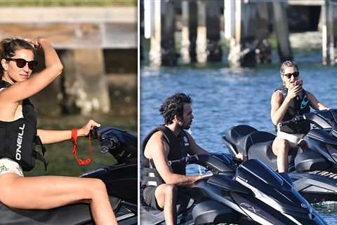 Gisele Bündchen and Joaquim Valente Ride Jet Skis in Florida