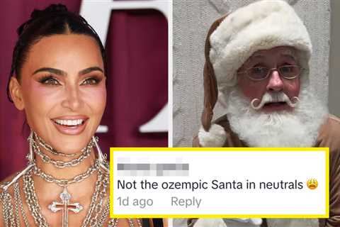 People Are Hilariously Dragging Kim Kardashian’s Beige “Ozempic Santa” For Skims, And This Pretty..