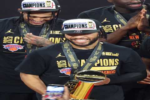 Jalen Brunson hypes up Knicks supporting cast after NBA Cup win: ‘Without them, we don’t win this..