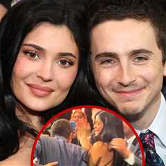 Timothée Chalamet Uses Kylie Jenner's Butt As Support To Get Up From Seat