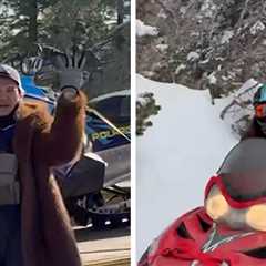 Jeremy Renner Rides Snowmobile 3 Years After Near-Fatal Snowplow Accident