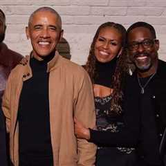 Gabrielle Union, Dwyane Wade Hang Out With Obamas at Higher Ground Media Event