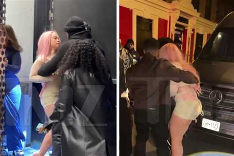 Ice Spice Needs Assistance Leaving NYC Club After Wild Birthday Bash