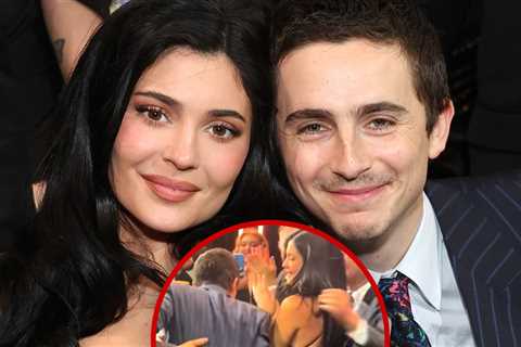 Timothée Chalamet Uses Kylie Jenner's Butt As Support To Get Up From Seat