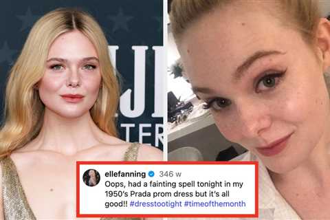 Elle Fanning Reflected On The Time She Fainted At Cannes Because Her Dress Was Dangerously Tight —..