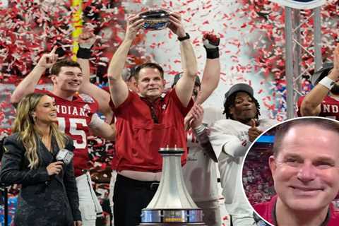 Curt Cignetti was only thinking about one thing after Indiana’s CFP win in viral moment