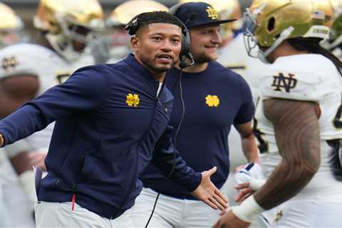 Notre Dame’s Marcus Freeman accused of battery by wrestling coach after son’s match