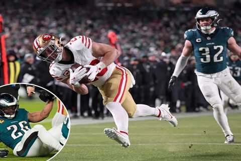 49ers rally after George Kittle injury to end Eagles’ quest of Super Bowl repeat