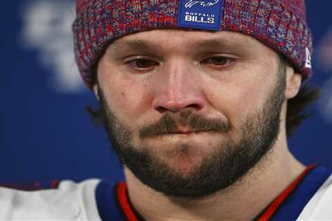 Josh Allen breaks down into tears after Bills’ crushing playoff loss to Broncos: ‘Let my teammates..