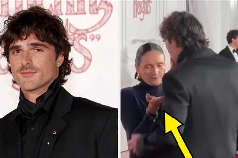 Jacob Elordi Was Caught Spitting Out His Chewing Gum And Handing It To His Mom On A Red Carpet, And ..