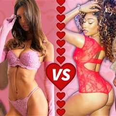PINK VS. RED: Ladies in Lacy-Hot Lingerie Who'd You Rather?!