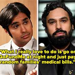 “Big Bang Theory” Star Kunal Nayyar Revealed That He Regularly Scrolls GoFundMe To Pay Off Random..
