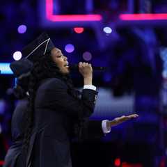 Brandy Performs the U.S. National Anthem With June’s Diary at 2026 NBA All-Star Game