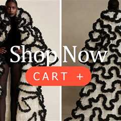 New Arrival at Fashion Bomb Daily Shop: Shop this Black & White Oyemwen Sculptural Coat Now!