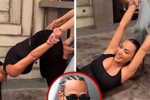 Lewis Hamilton Heard in Background at Recent Kim, Khloé & Kylie Gathering