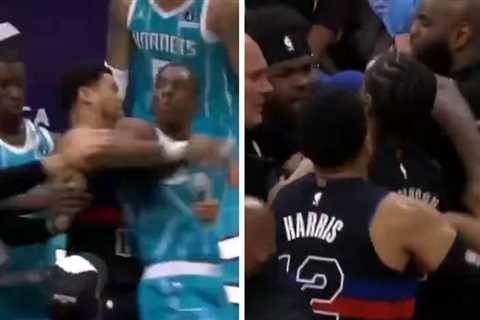 Pistons, Hornets Game Descends Into Chaos As Massive Brawl Breaks Out