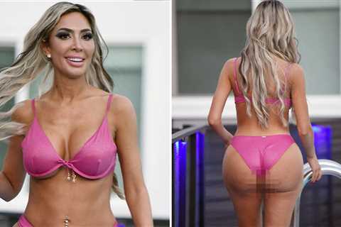 Farrah Abraham Dons Tiny Pink Bikini & Cowboy Boots for Poolside Shoot