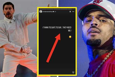 Chris Brown Reacted After Fans Accused Him Of Shading Bad Bunny's Super Bowl Performance