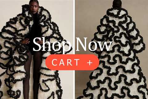 New Arrival at Fashion Bomb Daily Shop: Shop this Black & White Oyemwen Sculptural Coat Now!