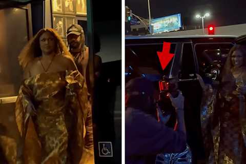 Lizzo's Boyfriend Myke Wright Grabs Pap's Camera, Shoots Pics Of Her Himself