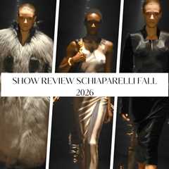 Show Review: Schiaparelli Fall 2026 at the Louvre with Sculptural Tailoring, Sheer Knits, and Faux..