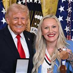 President Trump Gifted Medal By U.S. Olympian At White House