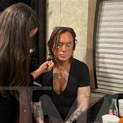 Mickey Rourke Back on Set Filming New Movie After His Eviction, See Pics