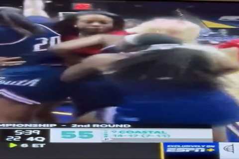 Referee knocked out in wild women’s college basketball brawl that saw eight ejections