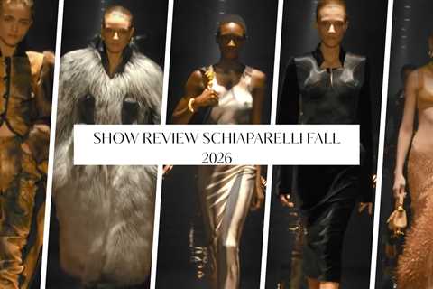 Show Review: Schiaparelli Fall 2026 at the Louvre with Sculptural Tailoring, Sheer Knits, and Faux..