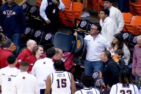 UTEP fan picks up chair, yells at Jacksonville State players in wild scene after buzzer-beater