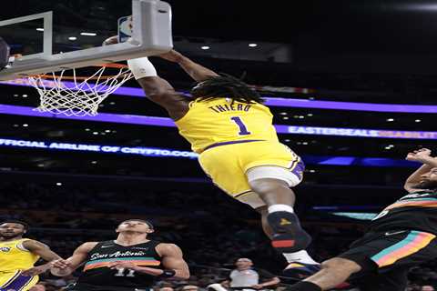 Lakers’ Adou Thiero ascending in G League as NBA role takes back seat