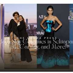 Zendaya’s The Drama Slay Continues in Blue Schiaparelli Gown, Zimmermann Corset Dress for Fallon..