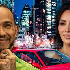 Lewis Hamilton Takes Kim Kardashian For A Spin In Rare Ferrari For Instagram Debut