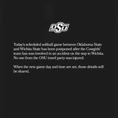 Oklahoma State softball game postponed after fatal crash involving team bus