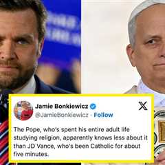 Sigh, JD Baby Catholic Vance Is Back Sharing His Opinions On How The Pope Should Interpret The Bible