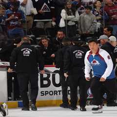 Kings coach gets showered in glass in scary fan moment during NHL playoffs