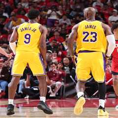 Watch: LeBron James throws alley-oop reverse layup to Bronny for first father-to-son assist in NBA..