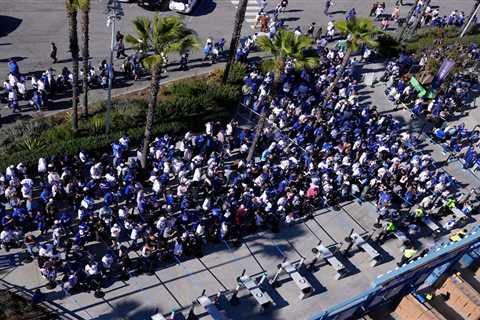 Dodgers fans line up eight hours before first pitch to secure Shohei Ohtani bobbleheads