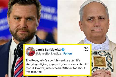 Sigh, JD Baby Catholic Vance Is Back Sharing His Opinions On How The Pope Should Interpret The Bible