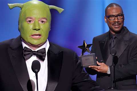 Mike Myers Crashes Eddie Murphy's AFI Ceremony Dressed As Shrek