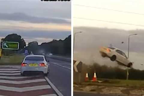 Driver Goes Airborne, Flips Car in High-Speed Police Pursuit, Watch Wild Video